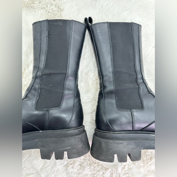 ALOHAS All Rounder chunky leather Boots Black Sz 9 Goth - Picture 11 of 16